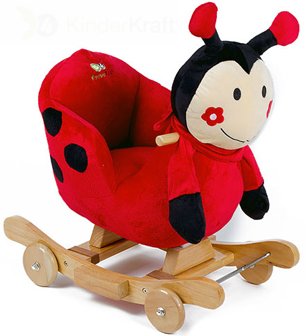 Balansoar cu roti 2 in 1 Ladybug cu sunete - KinderKraft